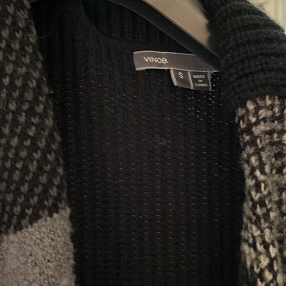 Vince Graphic Textured Sweater Cardigan Coat, small - Picture 3 of 3